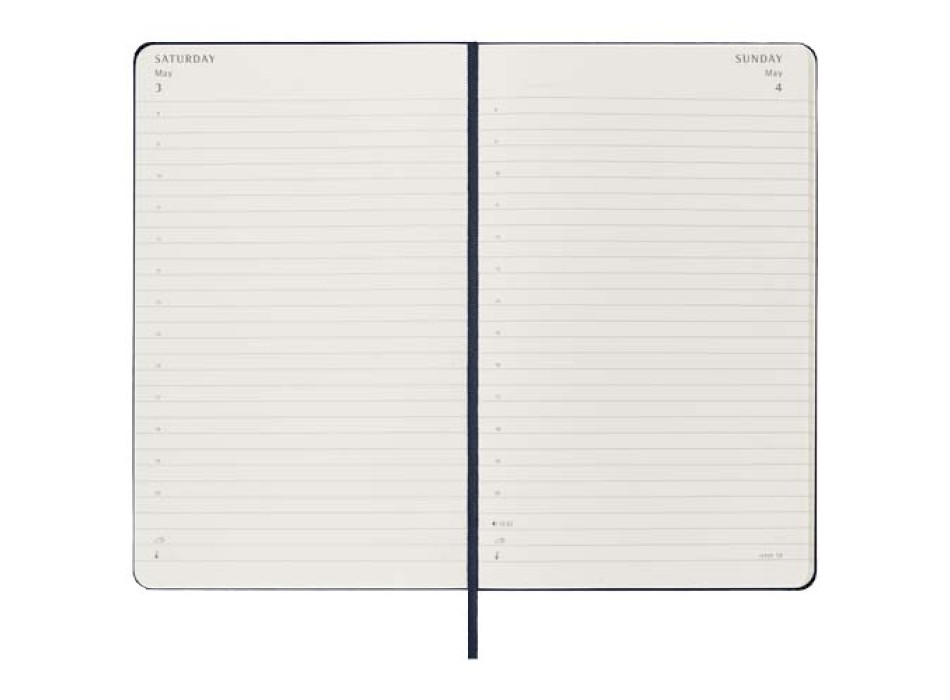 Agenda giornaliera 12 mesi con copertina rigida Moleskine