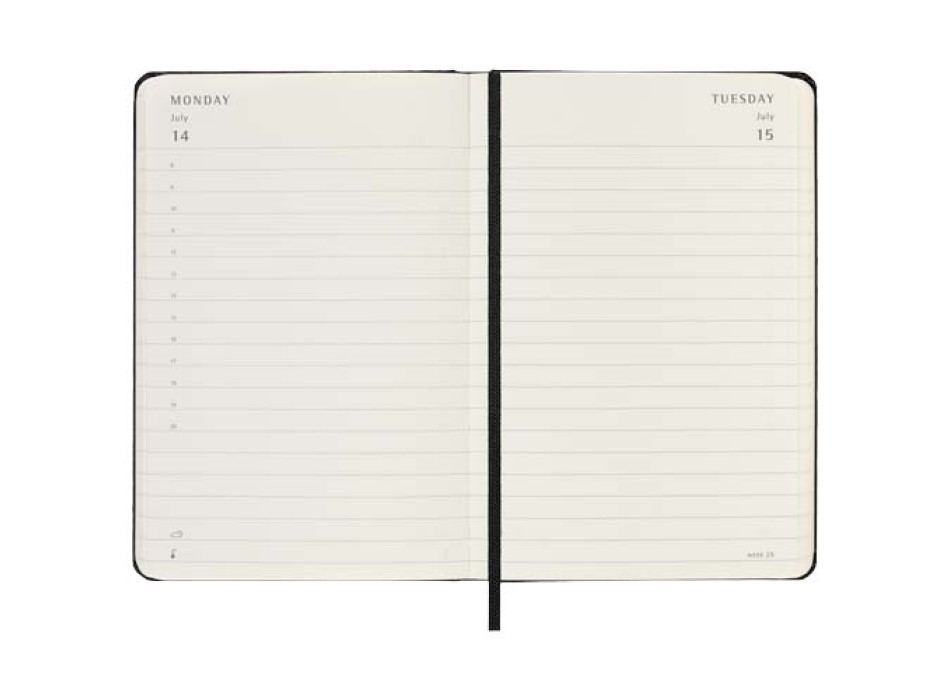 Agenda giornaliera tascabile 12 mesi con copertina rigida Moleskine
