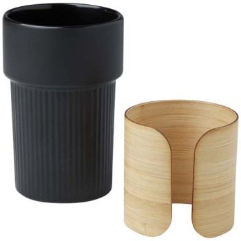 Bicchiere con custodia in bambù da 340 ml Fika