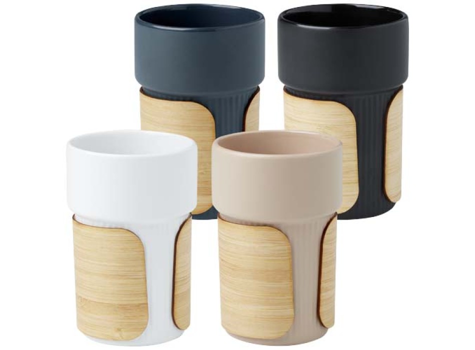 Bicchiere con custodia in bambù da 340 ml Fika
