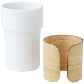 Bicchiere con custodia in bambù da 340 ml Fika