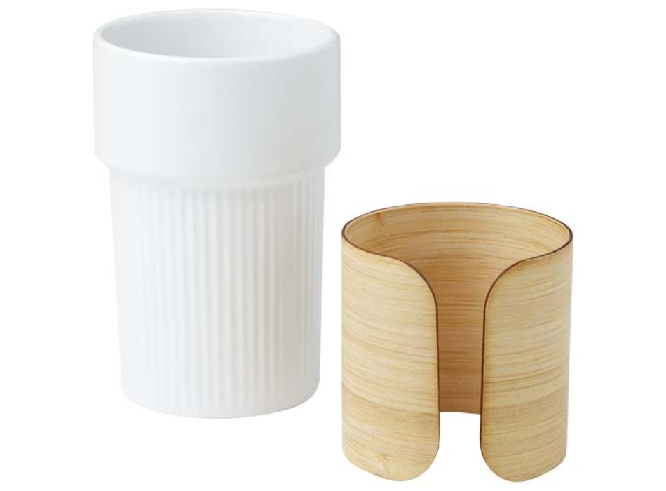 Bicchiere con custodia in bambù da 340 ml Fika