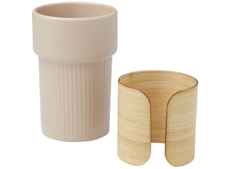 Bicchiere con custodia in bambù da 340 ml Fika