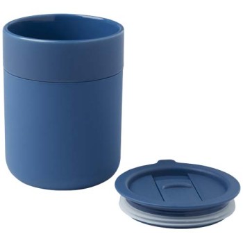 Bicchiere in ceramica con involucro in silicone e coperchio in plastica da 330 ml Java