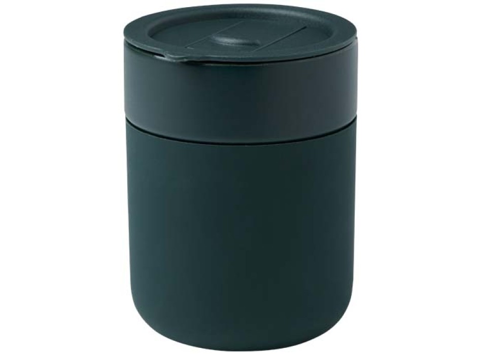 Bicchiere in ceramica con involucro in silicone e coperchio in plastica da 330 ml Java