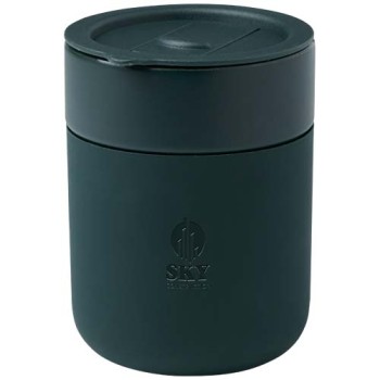 Bicchiere in ceramica con involucro in silicone e coperchio in plastica da 330 ml Java