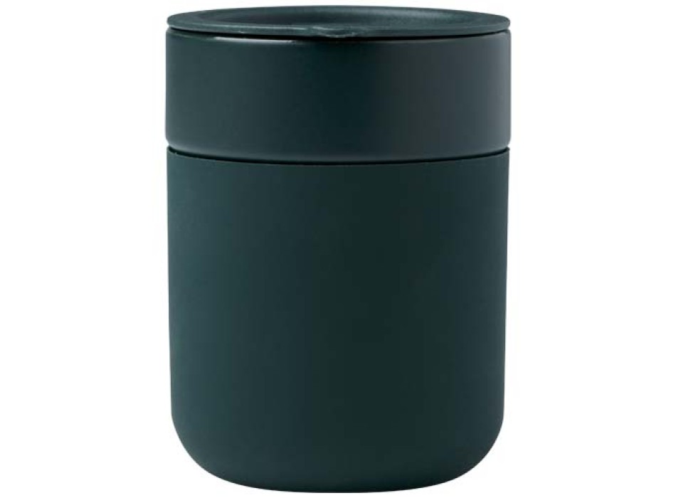Bicchiere in ceramica con involucro in silicone e coperchio in plastica da 330 ml Java