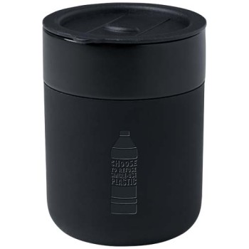 Bicchiere in ceramica con involucro in silicone e coperchio in plastica da 330 ml Java