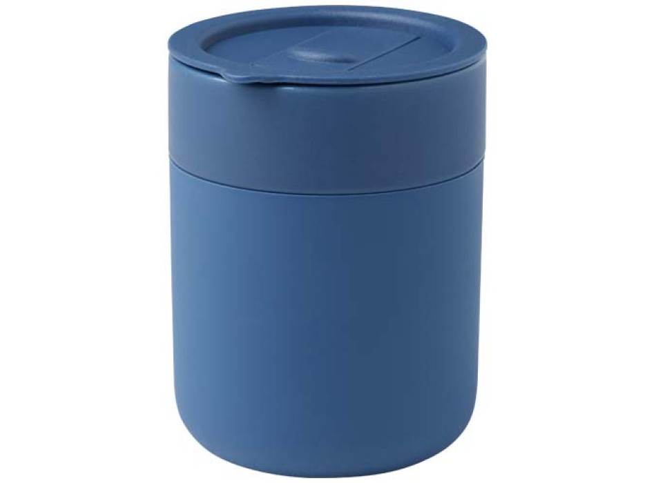 Bicchiere in ceramica con involucro in silicone e coperchio in plastica da 330 ml Java