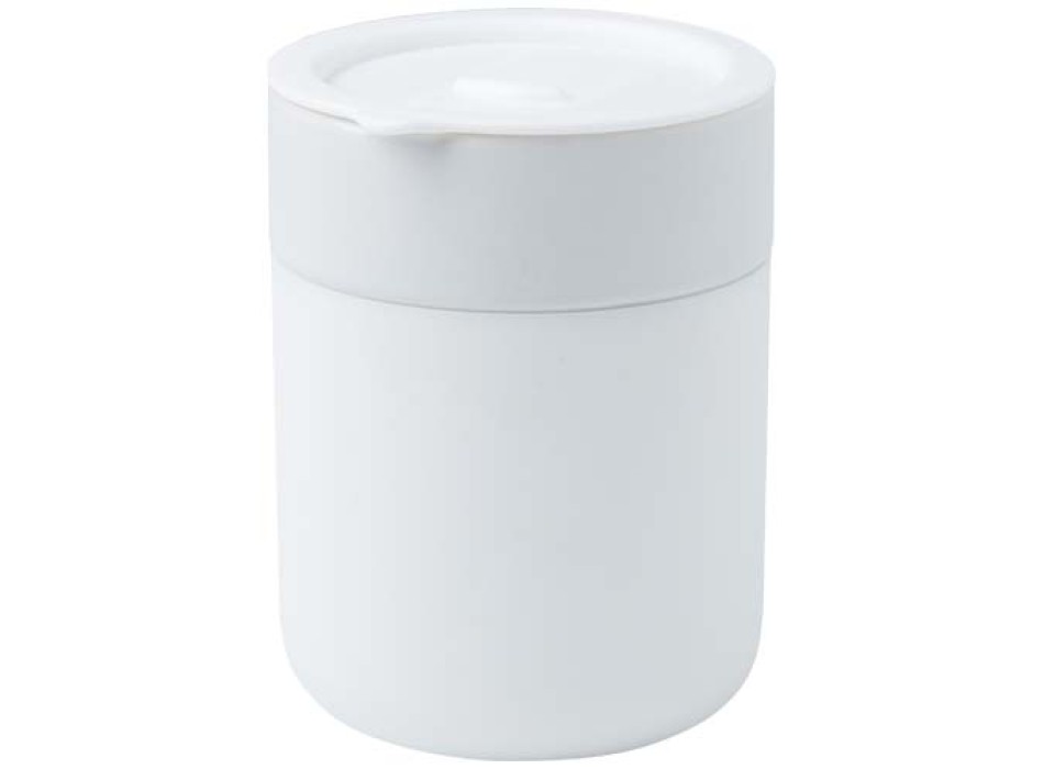 Bicchiere in ceramica con involucro in silicone e coperchio in plastica da 330 ml Java