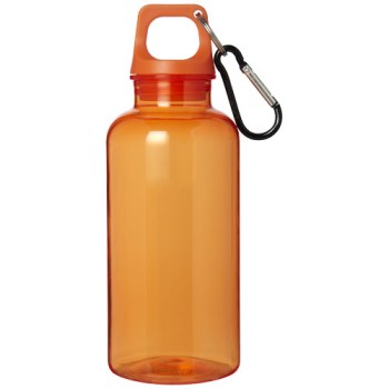 Borraccia in plastica riciclata certificata RCS da 400 ml con moschettone Oregon