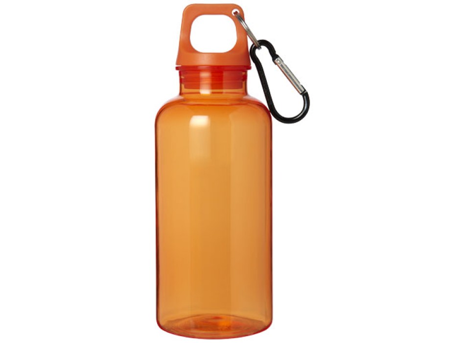 Borraccia in plastica riciclata certificata RCS da 400 ml con moschettone Oregon