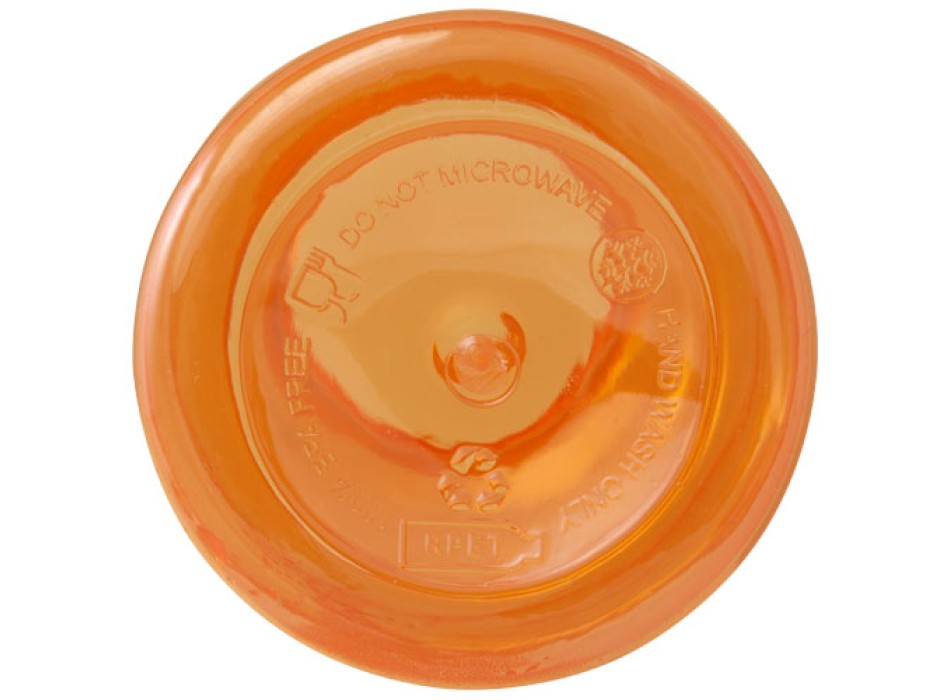 Borraccia in plastica riciclata certificata RCS da 400 ml con moschettone Oregon