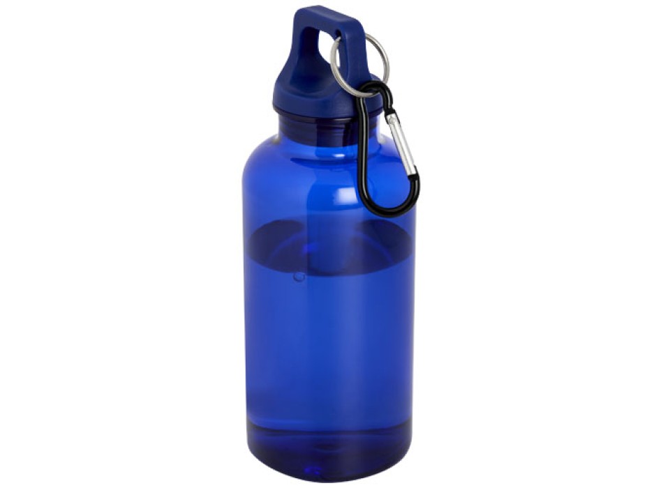 Borraccia in plastica riciclata certificata RCS da 400 ml con moschettone Oregon