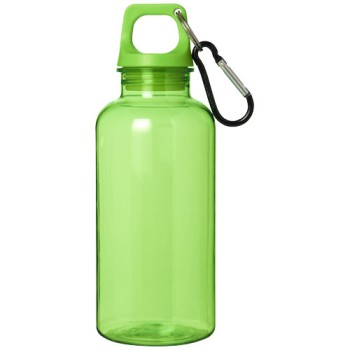 Borraccia in plastica riciclata certificata RCS da 400 ml con moschettone Oregon