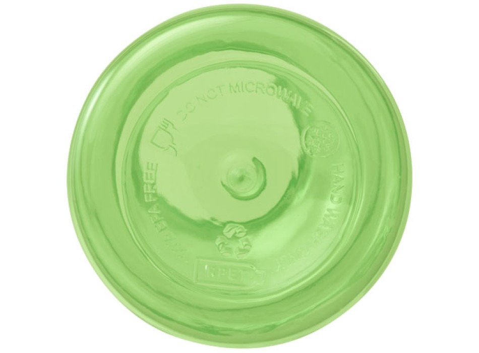 Borraccia in plastica riciclata certificata RCS da 400 ml con moschettone Oregon