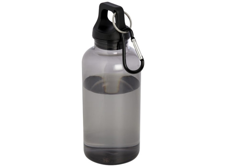 Borraccia in plastica riciclata certificata RCS da 400 ml con moschettone Oregon