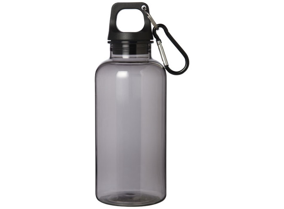 Borraccia in plastica riciclata certificata RCS da 400 ml con moschettone Oregon