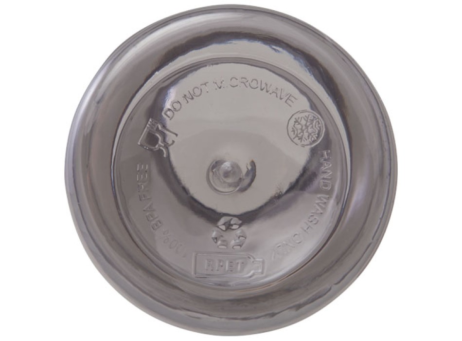 Borraccia in plastica riciclata certificata RCS da 400 ml con moschettone Oregon