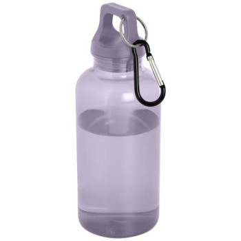 Borraccia in plastica riciclata certificata RCS da 400 ml con moschettone Oregon