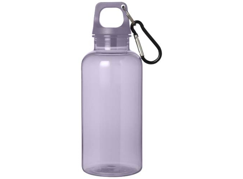 Borraccia in plastica riciclata certificata RCS da 400 ml con moschettone Oregon