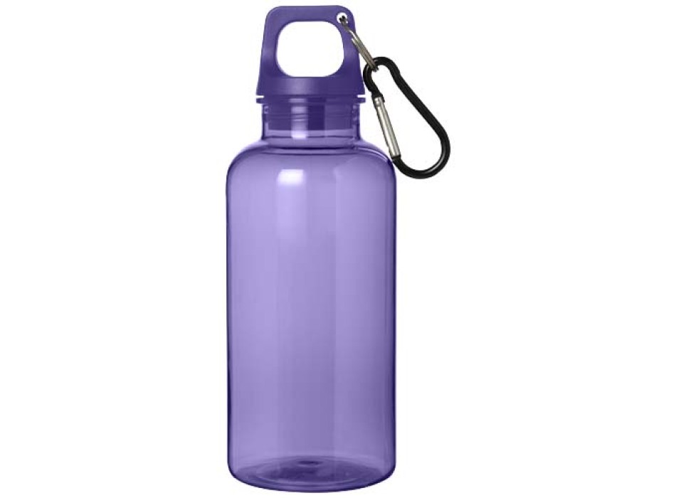 Borraccia in plastica riciclata certificata RCS da 400 ml con moschettone Oregon