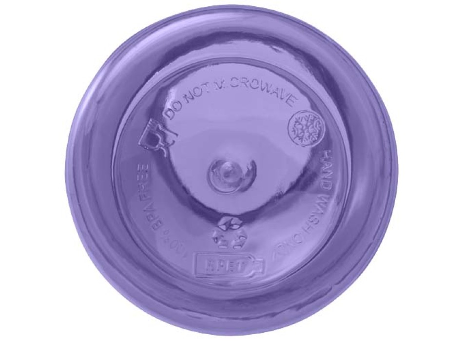 Borraccia in plastica riciclata certificata RCS da 400 ml con moschettone Oregon