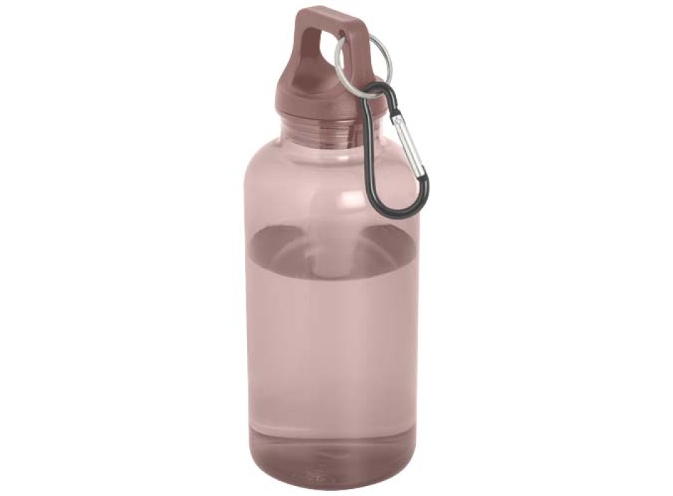 Borraccia in plastica riciclata certificata RCS da 400 ml con moschettone Oregon