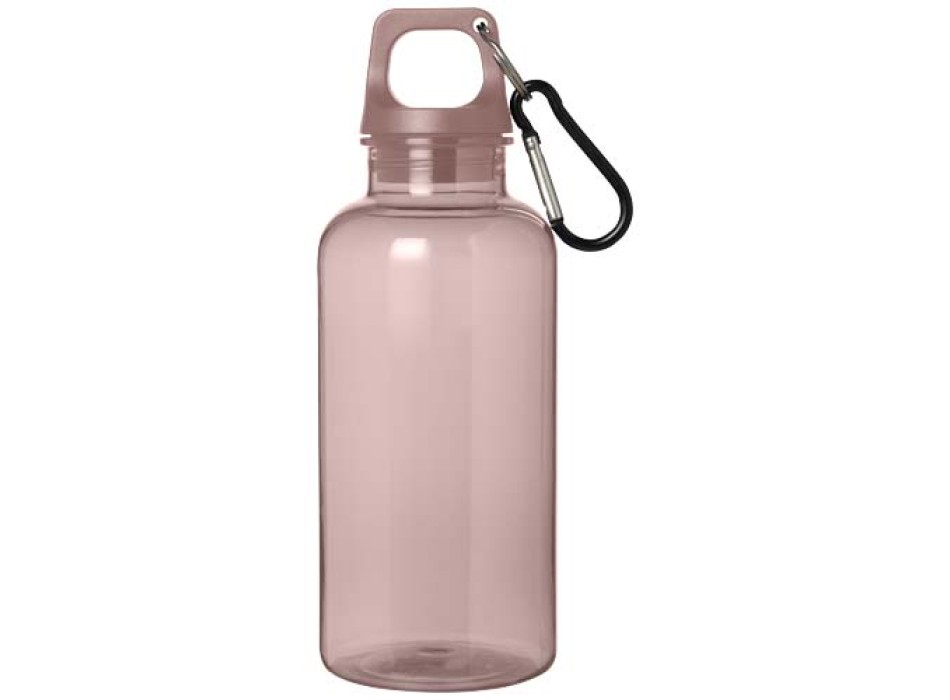Borraccia in plastica riciclata certificata RCS da 400 ml con moschettone Oregon