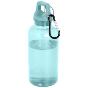 Borraccia in plastica riciclata certificata RCS da 400 ml con moschettone Oregon