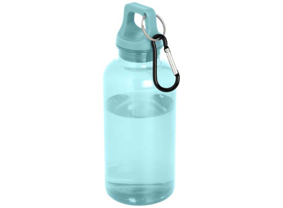 Borraccia in plastica riciclata certificata RCS da 400 ml con moschettone Oregon
