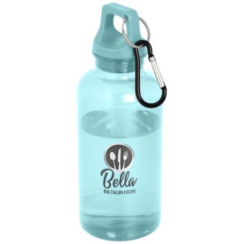 Borraccia in plastica riciclata certificata RCS da 400 ml con moschettone Oregon