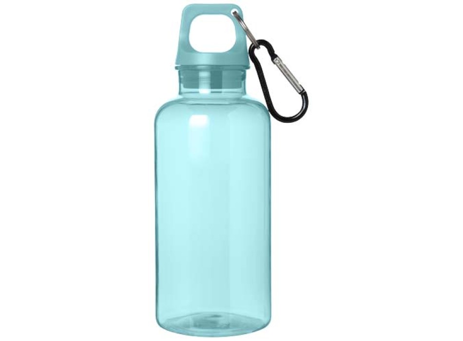 Borraccia in plastica riciclata certificata RCS da 400 ml con moschettone Oregon