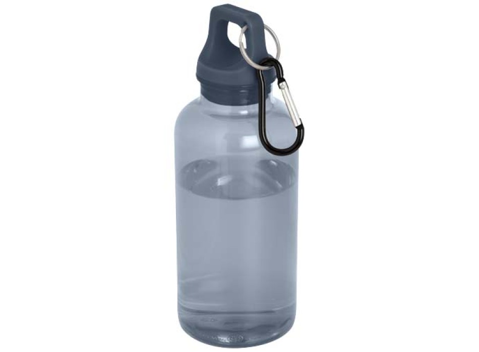 Borraccia in plastica riciclata certificata RCS da 400 ml con moschettone Oregon