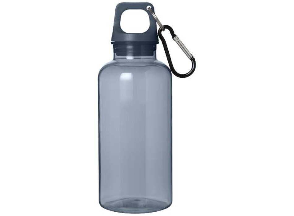 Borraccia in plastica riciclata certificata RCS da 400 ml con moschettone Oregon
