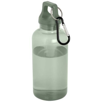 Borraccia in plastica riciclata certificata RCS da 400 ml con moschettone Oregon