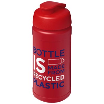 Borraccia sportiva in materiale riciclato con coperchio a scatto da 500 ml Baseline