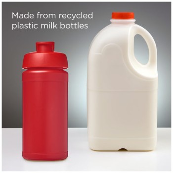 Borraccia sportiva in materiale riciclato con coperchio a scatto da 500 ml Baseline