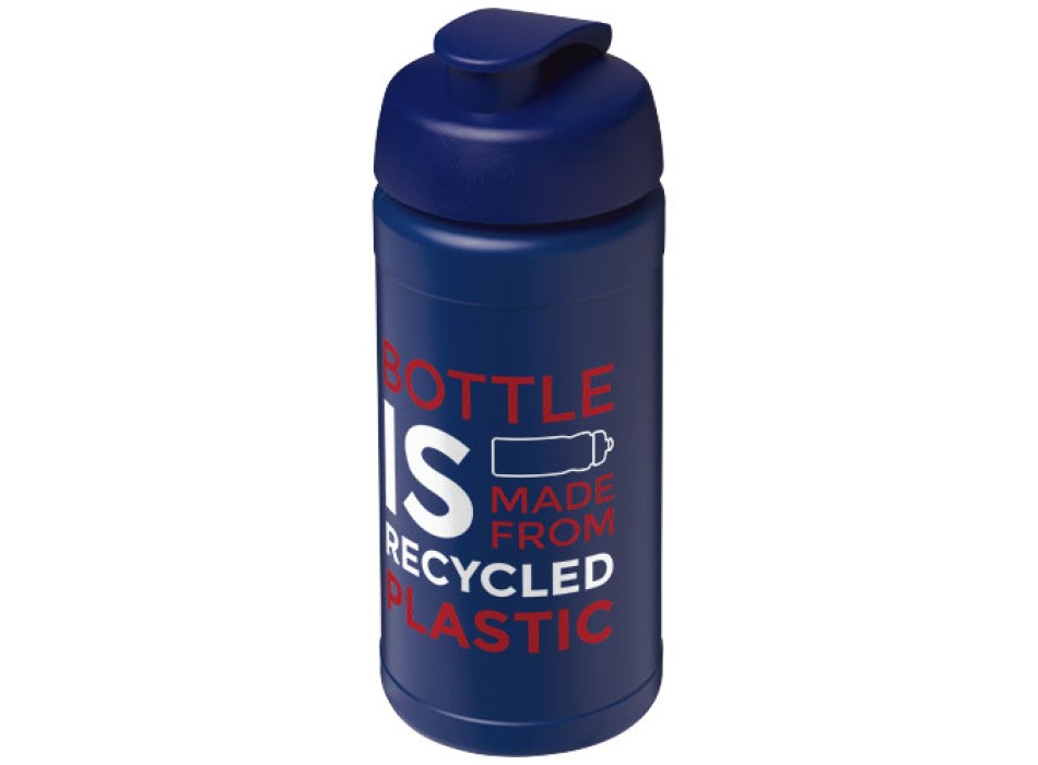 Borraccia sportiva in materiale riciclato con coperchio a scatto da 500 ml Baseline