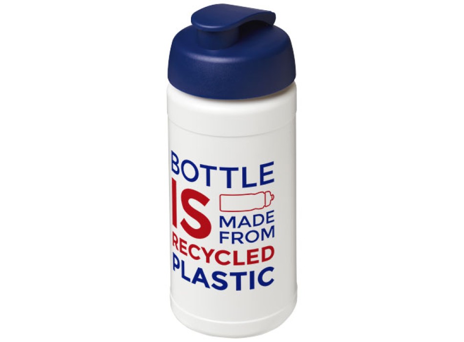 Borraccia sportiva in materiale riciclato con coperchio a scatto da 500 ml Baseline