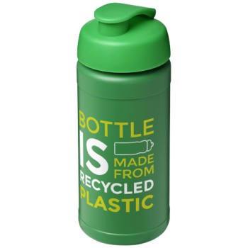 Borraccia sportiva in materiale riciclato con coperchio a scatto da 500 ml Baseline