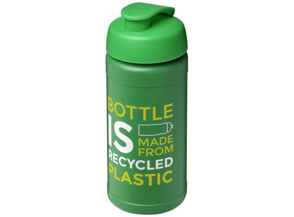 Borraccia sportiva in materiale riciclato con coperchio a scatto da 500 ml Baseline