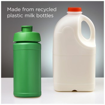Borraccia sportiva in materiale riciclato con coperchio a scatto da 500 ml Baseline