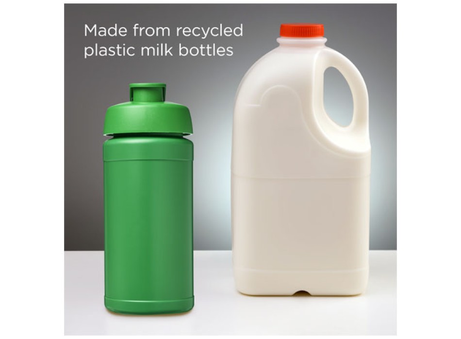 Borraccia sportiva in materiale riciclato con coperchio a scatto da 500 ml Baseline