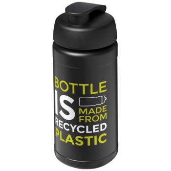 Borraccia sportiva in materiale riciclato con coperchio a scatto da 500 ml Baseline