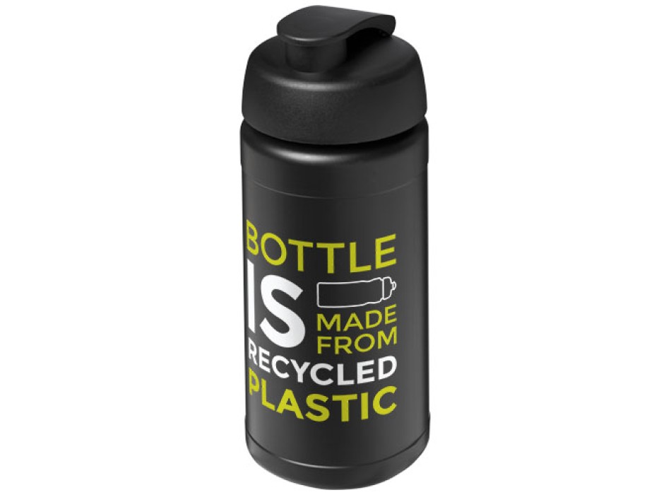 Borraccia sportiva in materiale riciclato con coperchio a scatto da 500 ml Baseline