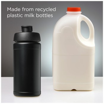 Borraccia sportiva in materiale riciclato con coperchio a scatto da 500 ml Baseline