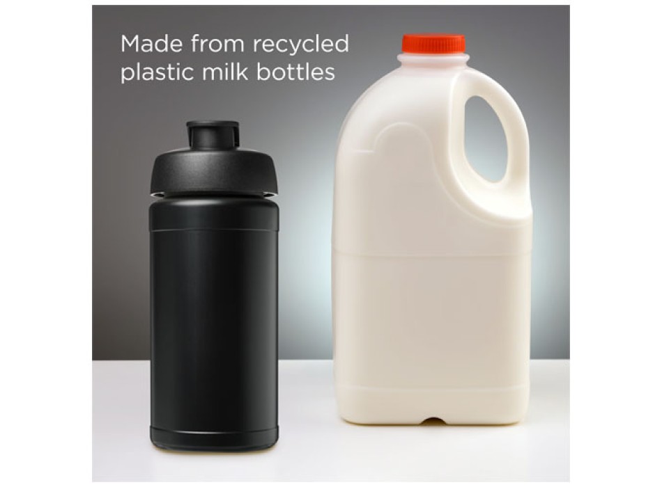 Borraccia sportiva in materiale riciclato con coperchio a scatto da 500 ml Baseline