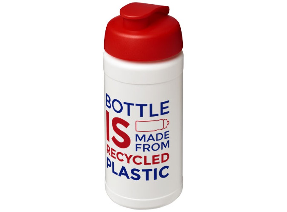 Borraccia sportiva in materiale riciclato con coperchio a scatto da 500 ml Baseline