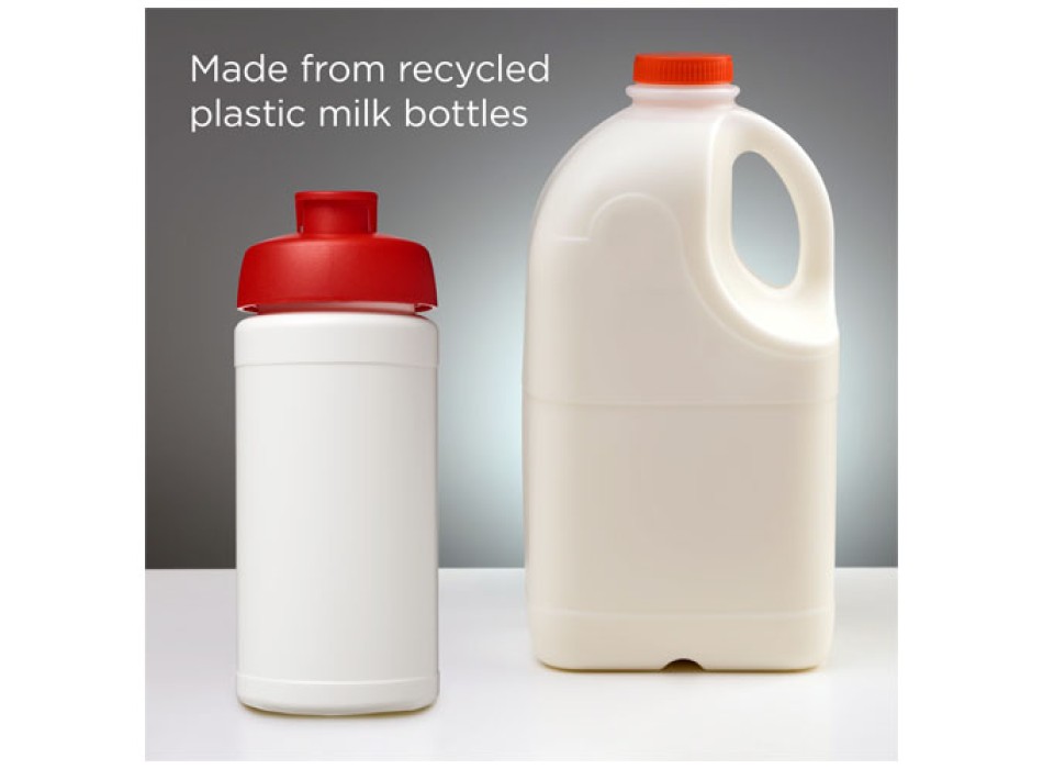 Borraccia sportiva in materiale riciclato con coperchio a scatto da 500 ml Baseline